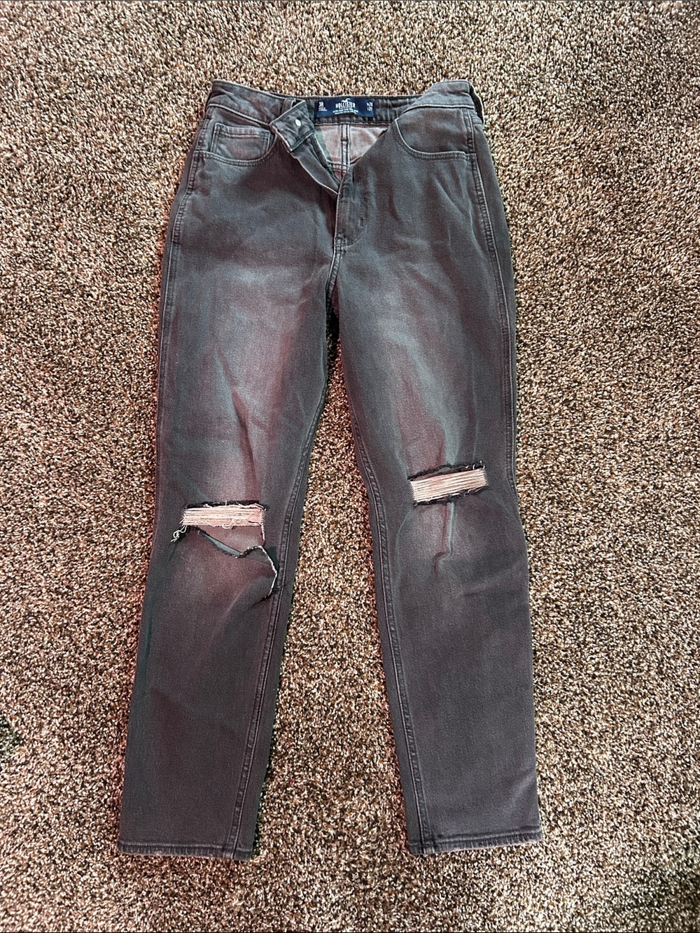 Hollister Women's Skinny Distressed Jeans - Black